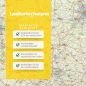 Mobile Preview: Eigenschaften Sachsen-Anhalt Straßenkarte PLZ 5-stellig (105x136 cm) beidseitig laminiert
