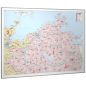 Preview: Die Mecklenburg-Vorpommern Postleitzahlenkarte PLZ 5-stellig (138x102 cm) gerahmt